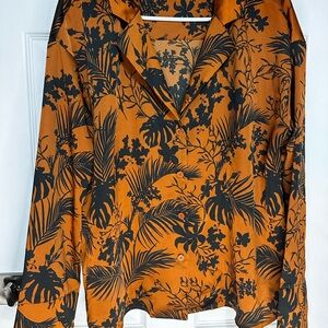Future Collective blouse size L print black and bronce